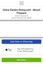 Mobile Screenshot of chinagardenmountpleasant.com